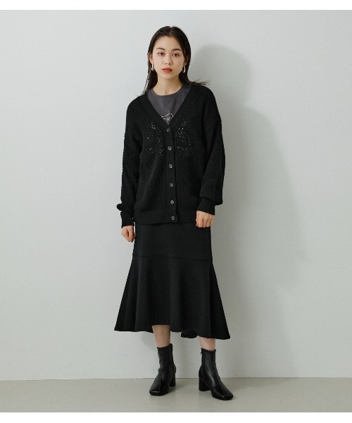 AZUL by moussy(アズールバイマウジー)の「LUXE MERMAID SK /リュクスマーメイドスカート(スカート・レディース・ライトグリーン/アイボリー/ブラック・MEDIUM/SMALL)」の14枚目の写真