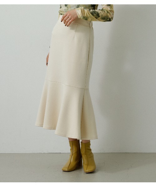 AZUL by moussy(アズールバイマウジー)の「LUXE MERMAID SK /リュクスマーメイドスカート(スカート・レディース・ライトグリーン/アイボリー/ブラック・MEDIUM/SMALL)」の6枚目の写真