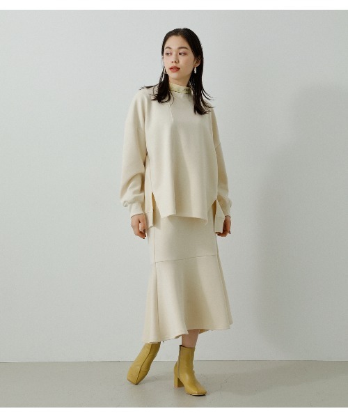 AZUL by moussy(アズールバイマウジー)の「LUXE MERMAID SK /リュクスマーメイドスカート(スカート・レディース・ライトグリーン/アイボリー/ブラック・MEDIUM/SMALL)」の4枚目の写真