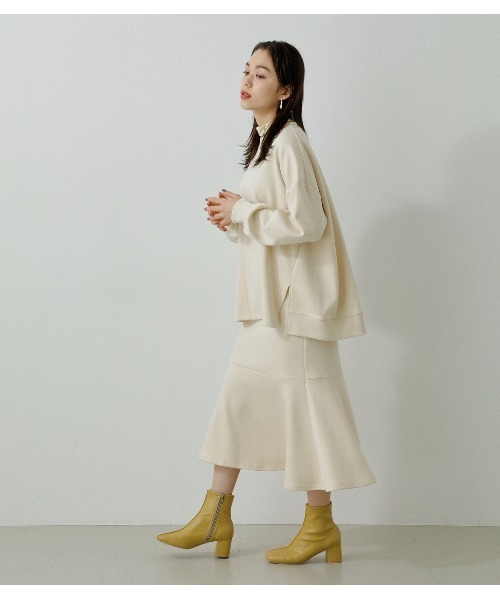 AZUL by moussy(アズールバイマウジー)の「LUXE MERMAID SK /リュクスマーメイドスカート(スカート・レディース・ライトグリーン/アイボリー/ブラック・MEDIUM/SMALL)」の5枚目の写真