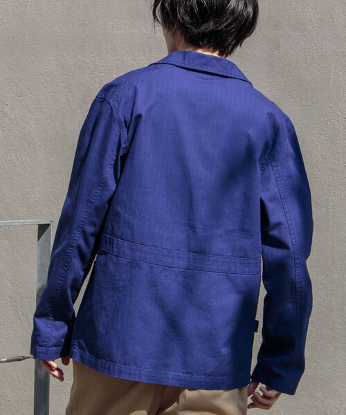 GEVACO（ゲバコ）の「【GEVACO/ゲバコ】ユーロワーク ヘリンボンカバーオール（カバーオール・メンズ・ネイビー/オリーブ/ブルー・MEDIUM/LARGE）」の7枚目の写真