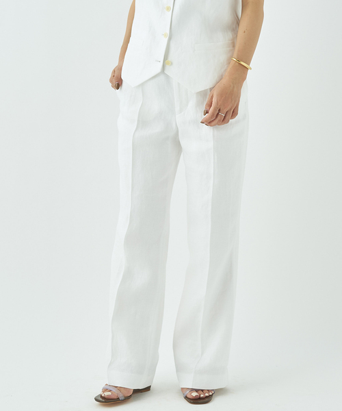 plage（プラージュ）の「Linen トラウザーパンツ◆（その他パンツ・レディース・アイボリー/ホワイト・38/36/34）」の2枚目の写真