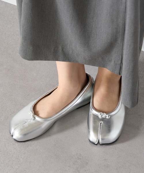 SETUP7（セットアップセブン）の「選べるカラーバリエーション♪【SETUP7】足袋フラットシューズ グリッターラメパンプス バレエシューズ grw（パンプス・レディース・ホワイト/ブラック/ブラック系その他2/シルバー/ブラック系その他3/ブラック系その他4/シルバー系その他/シルバー系その他3・38/36/37/39/35/S/M/L/LL）」の19枚目の写真