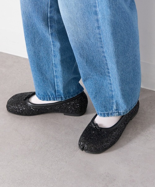 SETUP7（セットアップセブン）の「選べるカラーバリエーション♪【SETUP7】足袋フラットシューズ グリッターラメパンプス バレエシューズ grw（パンプス・レディース・ホワイト/ブラック/ブラック系その他2/シルバー/ブラック系その他3/ブラック系その他4/シルバー系その他/シルバー系その他3・38/36/37/39/35/S/M/L/LL）」の16枚目の写真