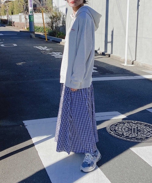 AS KNOW AS plus（アズノゥアズプラス）の「●ベルト付ボリュームロングスカート（スカート・レディース・ブラック/イエロー/チェック/ベージュ系/ネイビー系/ストライプ/マルチ/ブラック系その他/ブルー系その他/ブラック系その他2/グレー系その他/その他/グリーン/マスタード/グリーン系その他/カーキ/ベージュ/ブラック系その他3/アニマル・FREE）」の22枚目の写真