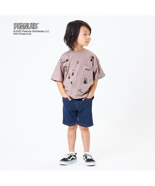 PEANUTS(ピーナッツ)の「PEANUTSコラボ 刺繍Tシャツ(Tシャツ/カットソー・キッズ・ピンク/イエロー/グリーン/チャコール/キナリ・90/100/110/120/80/130/95/140)」の19枚目の写真