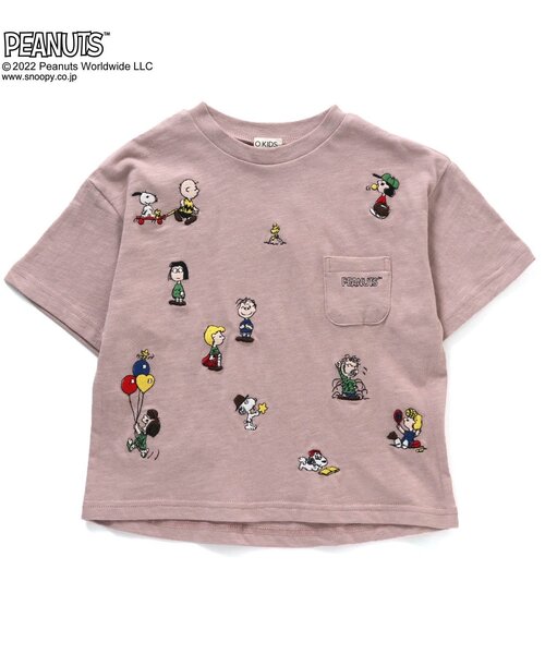 PEANUTS(ピーナッツ)の「PEANUTSコラボ 刺繍Tシャツ(Tシャツ/カットソー・キッズ・ピンク/イエロー/グリーン/チャコール/キナリ・90/100/110/120/80/130/95/140)」の16枚目の写真