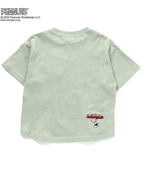 PEANUTS(ピーナッツ)の「PEANUTSコラボ 刺繍Tシャツ(Tシャツ/カットソー・キッズ・ピンク/イエロー/グリーン/チャコール/キナリ・90/100/110/120/80/130/95/140)」の18枚目の写真