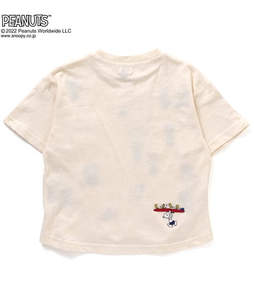 PEANUTS(ピーナッツ)の「PEANUTSコラボ 刺繍Tシャツ(Tシャツ/カットソー・キッズ・ピンク/イエロー/グリーン/チャコール/キナリ・90/100/110/120/80/130/95/140)」の12枚目の写真