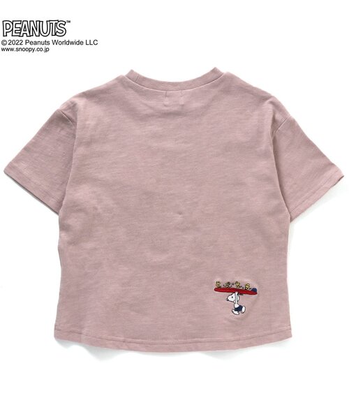 PEANUTS(ピーナッツ)の「PEANUTSコラボ 刺繍Tシャツ(Tシャツ/カットソー・キッズ・ピンク/イエロー/グリーン/チャコール/キナリ・90/100/110/120/80/130/95/140)」の6枚目の写真