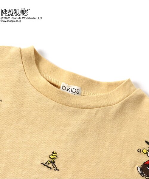 PEANUTS(ピーナッツ)の「PEANUTSコラボ 刺繍Tシャツ(Tシャツ/カットソー・キッズ・ピンク/イエロー/グリーン/チャコール/キナリ・90/100/110/120/80/130/95/140)」の9枚目の写真