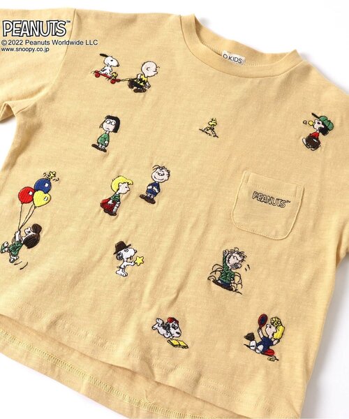 PEANUTS(ピーナッツ)の「PEANUTSコラボ 刺繍Tシャツ(Tシャツ/カットソー・キッズ・ピンク/イエロー/グリーン/チャコール/キナリ・90/100/110/120/80/130/95/140)」の15枚目の写真