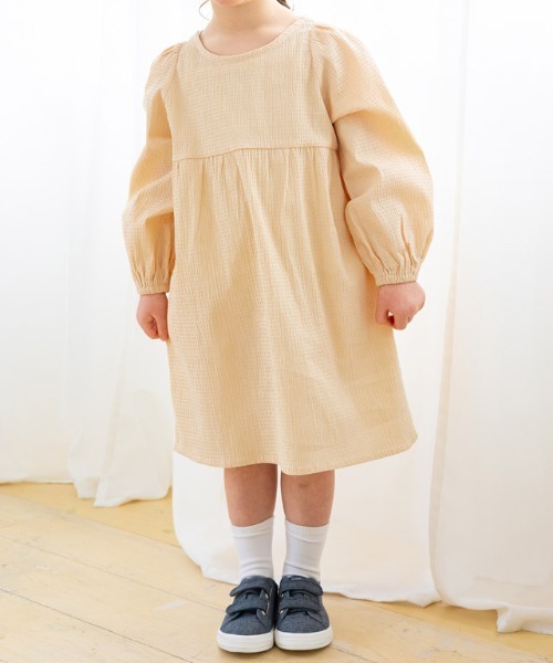 lulpini（ルルピー二）の「kids　リップルチュニックブラウス（Tシャツ/カットソー・キッズ・ホワイト×ブルー/ミント/オレンジ系その他・S/M/L）」の9枚目の写真