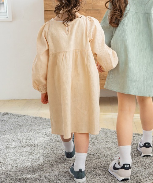 lulpini（ルルピー二）の「kids　リップルチュニックブラウス（Tシャツ/カットソー・キッズ・ホワイト×ブルー/ミント/オレンジ系その他・S/M/L）」の6枚目の写真