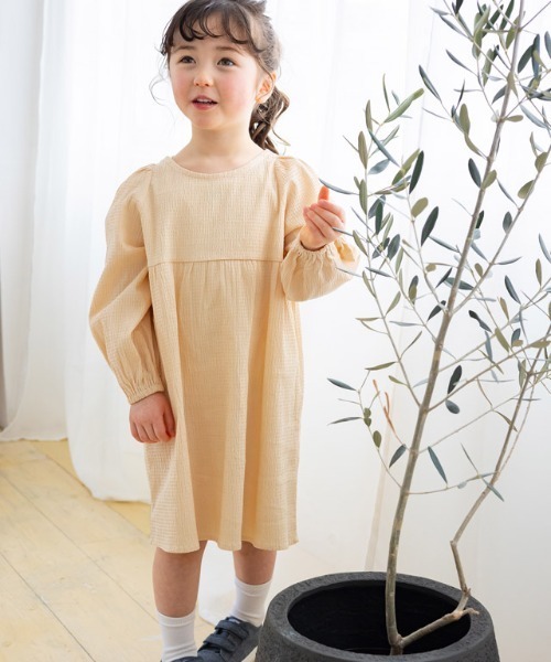 lulpini（ルルピー二）の「kids　リップルチュニックブラウス（Tシャツ/カットソー・キッズ・ホワイト×ブルー/ミント/オレンジ系その他・S/M/L）」の7枚目の写真