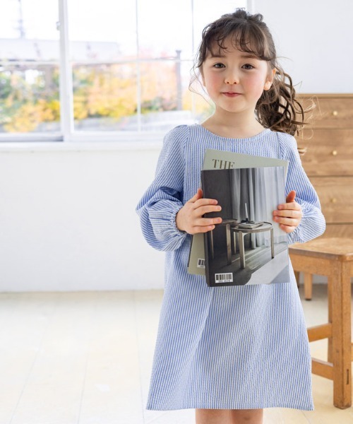 lulpini（ルルピー二）の「kids　リップルチュニックブラウス（Tシャツ/カットソー・キッズ・ホワイト×ブルー/ミント/オレンジ系その他・S/M/L）」の21枚目の写真