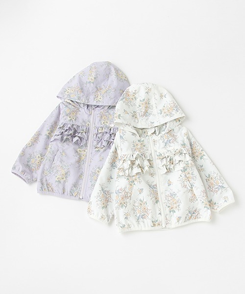 petit main(プティマイン)の「【撥水加工】花柄ウィンブレ(その他アウター・キッズ・アイボリー/ラベンダー・100cm/90cm/130cm/120cm/110cm/80cm)」の10枚目の写真