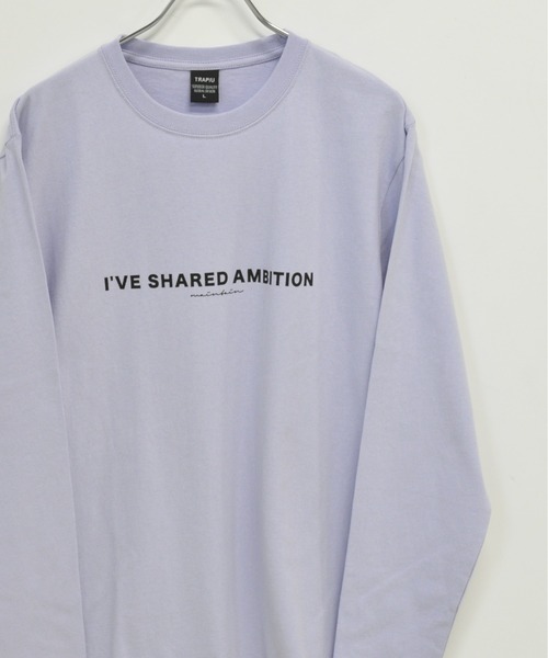 TRAP/U (トラップユー)の「フロント メッセージプリント コットン 天竺 ロングTシャツ(Tシャツ/カットソー・メンズ・ホワイト/ブラック/ブルー系その他・L/M)」の1枚目の写真