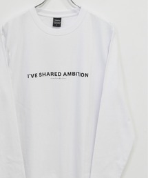 フロント メッセージプリント コットン 天竺 ロングTシャツ