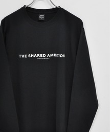 フロント メッセージプリント コットン 天竺 ロングTシャツ