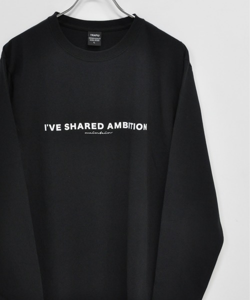 TRAP/U (トラップユー)の「フロント メッセージプリント コットン 天竺 ロングTシャツ(Tシャツ/カットソー・メンズ・ホワイト/ブラック/ブルー系その他・L/M)」の3枚目の写真