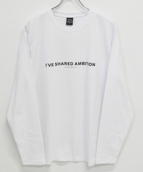 TRAP/U (トラップユー)の「フロント メッセージプリント コットン 天竺 ロングTシャツ(Tシャツ/カットソー・メンズ・ホワイト/ブラック/ブルー系その他・L/M)」の4枚目の写真