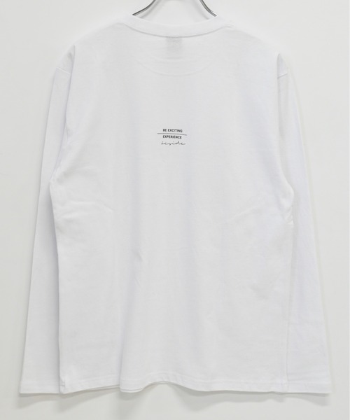 TRAP/U (トラップユー)の「フロント メッセージプリント コットン 天竺 ロングTシャツ(Tシャツ/カットソー・メンズ・ホワイト/ブラック/ブルー系その他・L/M)」の5枚目の写真