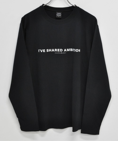 TRAP/U (トラップユー)の「フロント メッセージプリント コットン 天竺 ロングTシャツ(Tシャツ/カットソー・メンズ・ホワイト/ブラック/ブルー系その他・L/M)」の6枚目の写真