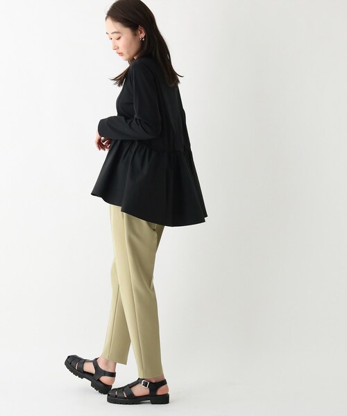 OPAQUE.CLIP（オペークドットクリップ）の「◆デュアルストレッチダブルクロス イージーテーパードパンツ（その他パンツ・レディース・ブラック/ブルー/ホワイト系/カーキ・36/38/34/42/40）」の20枚目の写真