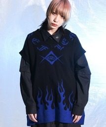REFLEM レフレム　ビッグシルエットニットベスト REFLEM レフレム ビッグシルエットニットベスト - メルカリ