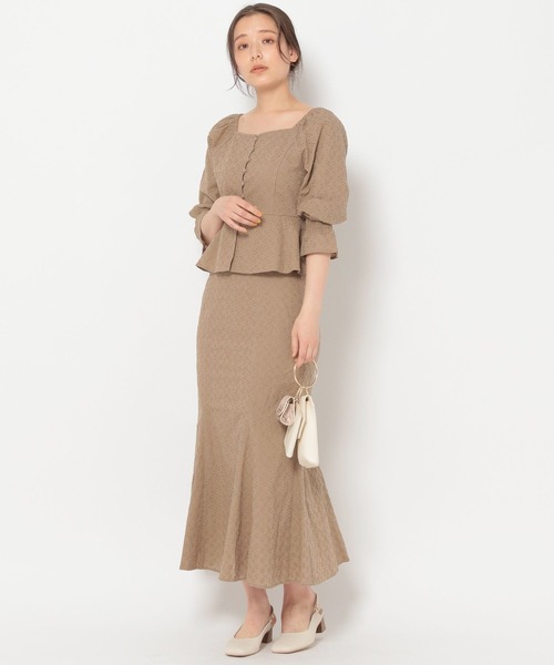 mysty woman(ミスティウーマン)の「刺繍レースマーメイドスカート 272565(スカート・レディース・ブラウン/オフホワイト/ピンク・FREE)」の13枚目の写真