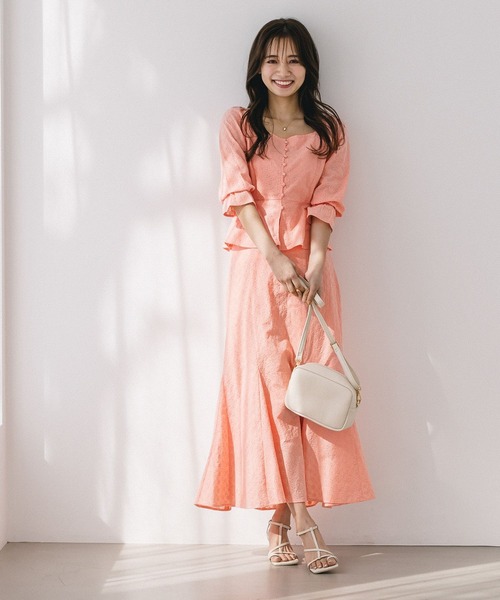 mysty woman(ミスティウーマン)の「刺繍レースマーメイドスカート 272565(スカート・レディース・ブラウン/オフホワイト/ピンク・FREE)」の10枚目の写真