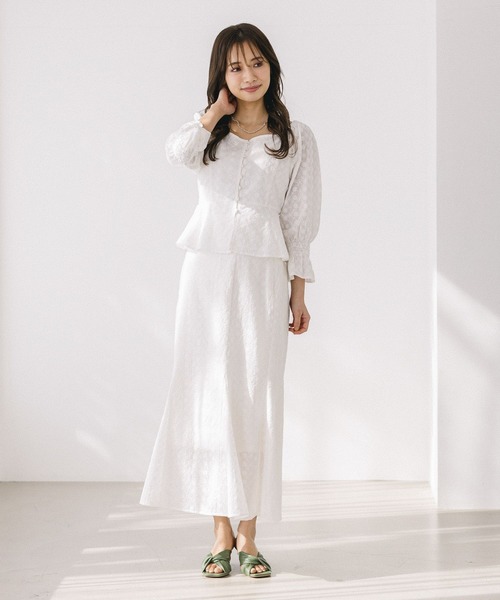 mysty woman(ミスティウーマン)の「刺繍レースマーメイドスカート 272565(スカート・レディース・ブラウン/オフホワイト/ピンク・FREE)」の16枚目の写真