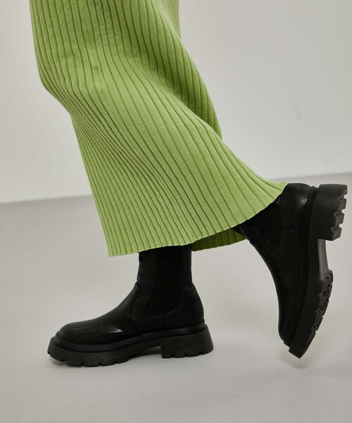 CITY TOKYO（シティトウキョウ）の「【手洗い可能】【伸縮性】シェイプリブニットノースリーブタイトワンピース【A＋TOKYO / エープラストウキョウ】（ワンピース・レディース・ダークグレー/ブラック/オレンジ/ライム/サックスブルー・1/2）」の11枚目の写真