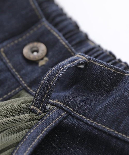 osharewalker(オシャレウォーカー)の「【廃盤】『デニム切替配色チュールスカート』(スカート・レディース・カーキ/グレー・1/2)」の22枚目の写真