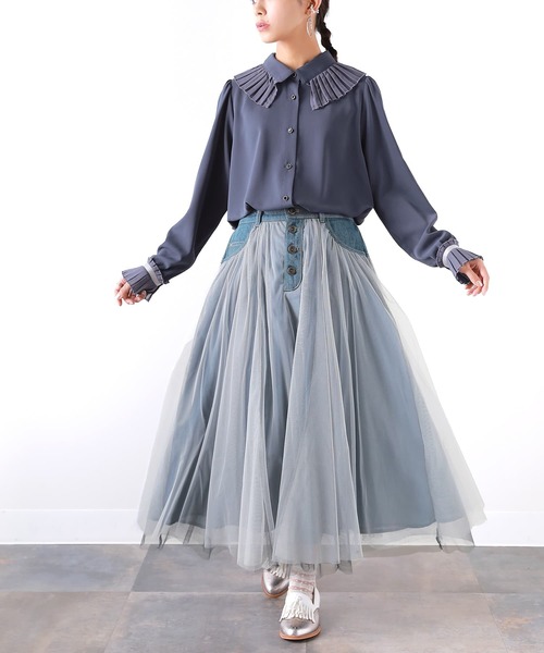 Soldout!❇カーキチュールスカート❇　ローリーズ ロペ アース好きな方 LOWRYS FARM（ローリーズファーム）の「チュールスカート 182063