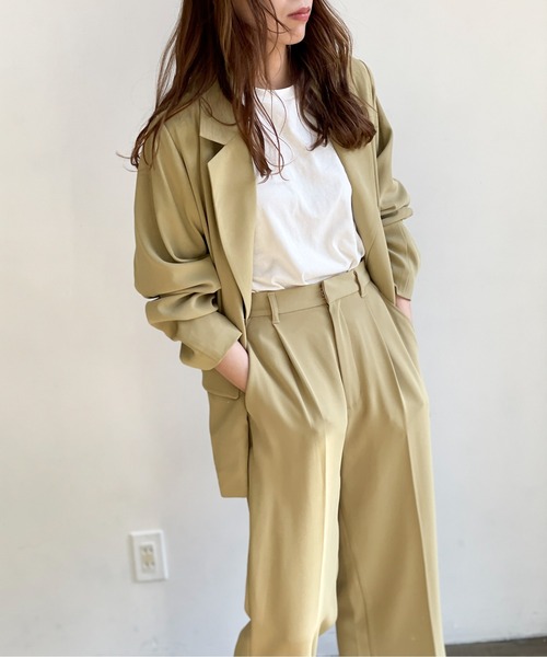 feepur（フェピュール）の「【一周年記念】セットアップ/ジャケット×パンツ（セットアップ・レディース・ブラック/モカ/ライトカーキ/アイボリー・M/M/S/M）」の4枚目の写真