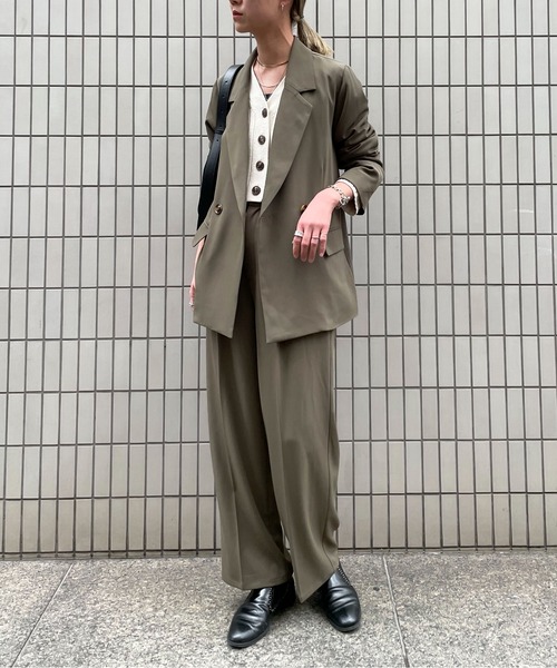 feepur（フェピュール）の「【一周年記念】セットアップ/ジャケット×パンツ（セットアップ・レディース・ブラック/モカ/ライトカーキ/アイボリー・M/M/S/M）」の3枚目の写真