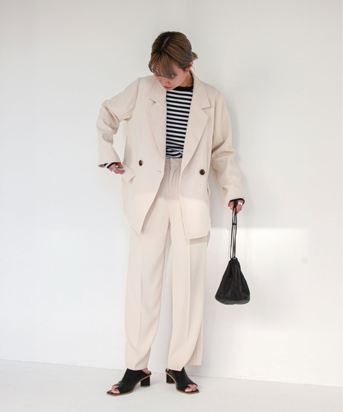 feepur（フェピュール）の「【一周年記念】セットアップ/ジャケット×パンツ（セットアップ・レディース・ブラック/モカ/ライトカーキ/アイボリー・M/M/S/M）」の12枚目の写真