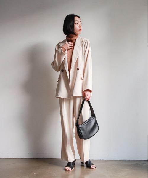 feepur（フェピュール）の「【一周年記念】セットアップ/ジャケット×パンツ（セットアップ・レディース・ブラック/モカ/ライトカーキ/アイボリー・M/M/S/M）」の15枚目の写真