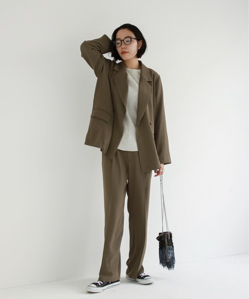 feepur（フェピュール）の「【一周年記念】セットアップ/ジャケット×パンツ（セットアップ・レディース・ブラック/モカ/ライトカーキ/アイボリー・M/M/S/M）」の5枚目の写真