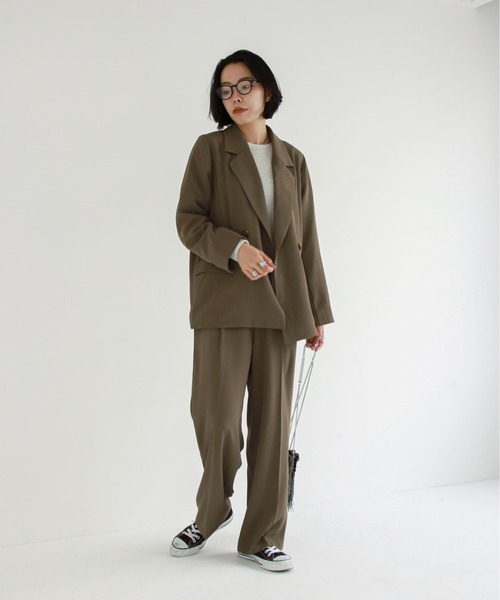 feepur（フェピュール）の「【一周年記念】セットアップ/ジャケット×パンツ（セットアップ・レディース・ブラック/モカ/ライトカーキ/アイボリー・M/M/S/M）」の7枚目の写真