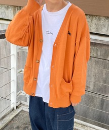 PairPair | ワンポイントVネック刺繍カーディガン(ユニセックス)(カーディガン/ボレロ)