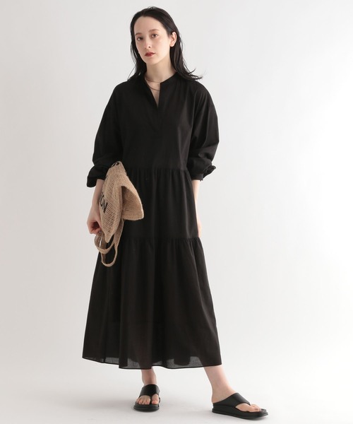 BABYLONE（バビロン）の「BABYLONE / コットンローンティアードワンピース（ワンピース・レディース・ブラック/ブルー・フリー）」の18枚目の写真