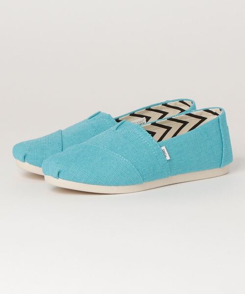 ピーコックブルー ヘリテージ キャンバス Toms トムス のファッション キャンバス アルパルガータ スリッポン ヘリテージ スリッポン ウィメンズ 東京 正規 店