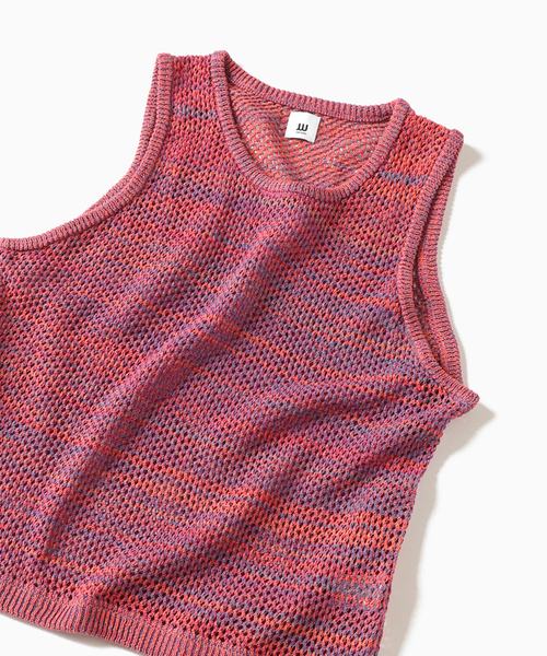 JOINT WORKS（ジョイントワークス）の「JW-MESH ニットタンクトップ（ベスト・メンズ・ベージュ/ピンク・MEDIUM/LARGE）」の2枚目の写真