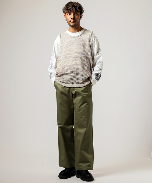 JOINT WORKS（ジョイントワークス）の「JW-MESH ニットタンクトップ（ベスト・メンズ・ベージュ/ピンク・MEDIUM/LARGE）」の6枚目の写真