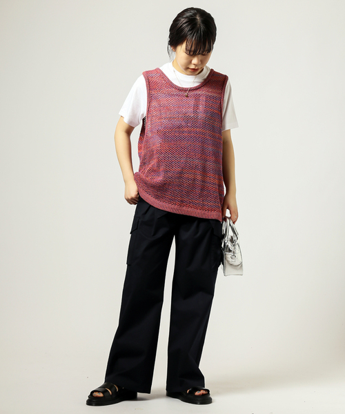 JOINT WORKS（ジョイントワークス）の「JW-MESH ニットタンクトップ（ベスト・メンズ・ベージュ/ピンク・MEDIUM/LARGE）」の10枚目の写真