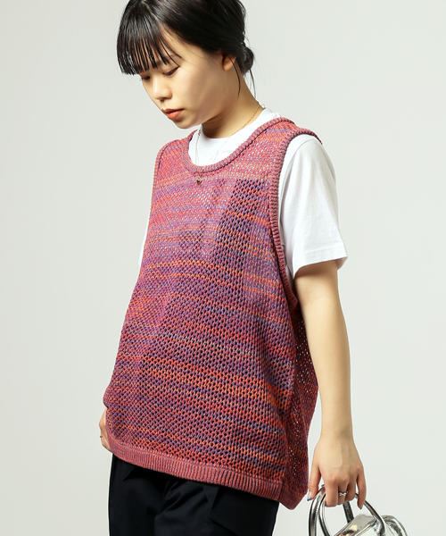 JOINT WORKS（ジョイントワークス）の「JW-MESH ニットタンクトップ（ベスト・メンズ・ベージュ/ピンク・MEDIUM/LARGE）」の11枚目の写真