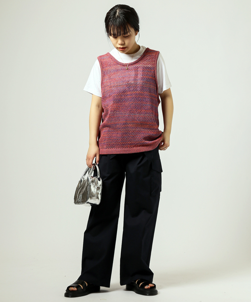 JOINT WORKS（ジョイントワークス）の「JW-MESH ニットタンクトップ（ベスト・メンズ・ベージュ/ピンク・MEDIUM/LARGE）」の22枚目の写真